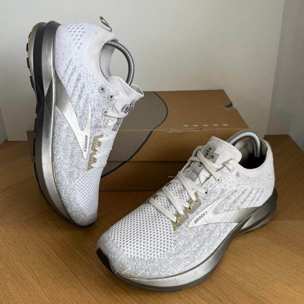 Brooks Levitate 3 Grey/Metallic Silver Men Running Sneakers- SZ 8.5